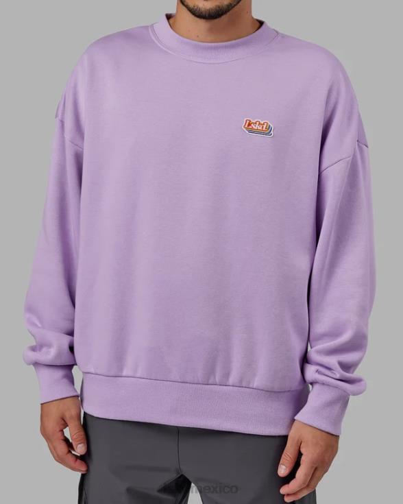 suéter radiate oversize - lila pálido unisexo LSKD VP42D421 vestir