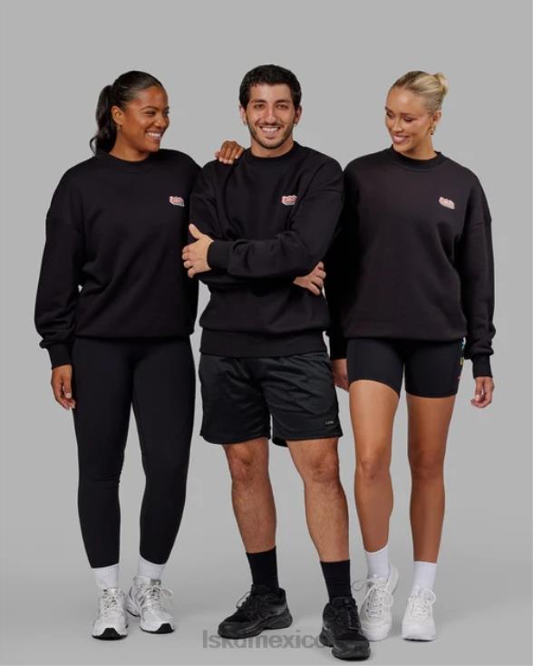 suéter radiate oversize - negro unisexo LSKD VP42D420 vestir