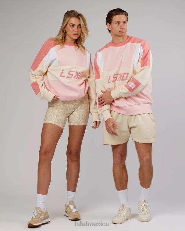 suéter slam oversize - melocotón multi unisexo LSKD VP42D382 vestir