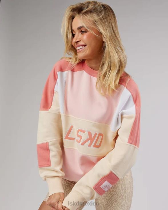 suéter slam oversize - melocotón multi unisexo LSKD VP42D382 vestir