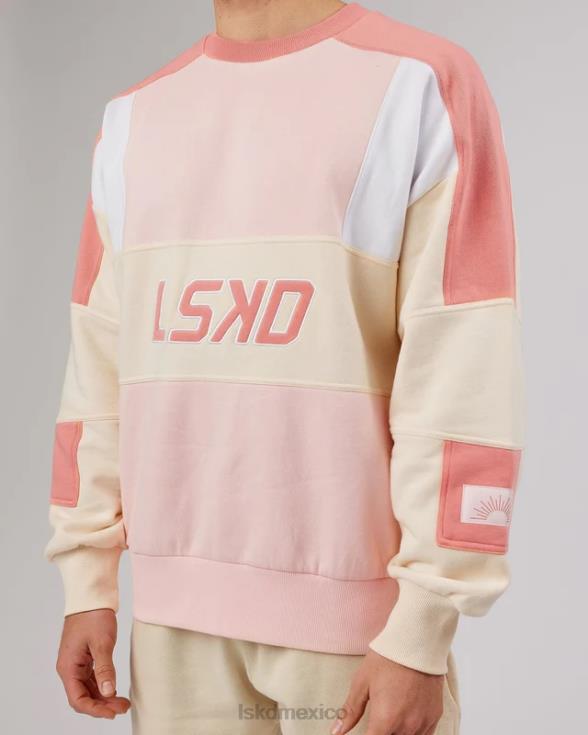 suéter slam oversize - melocotón multi unisexo LSKD VP42D382 vestir