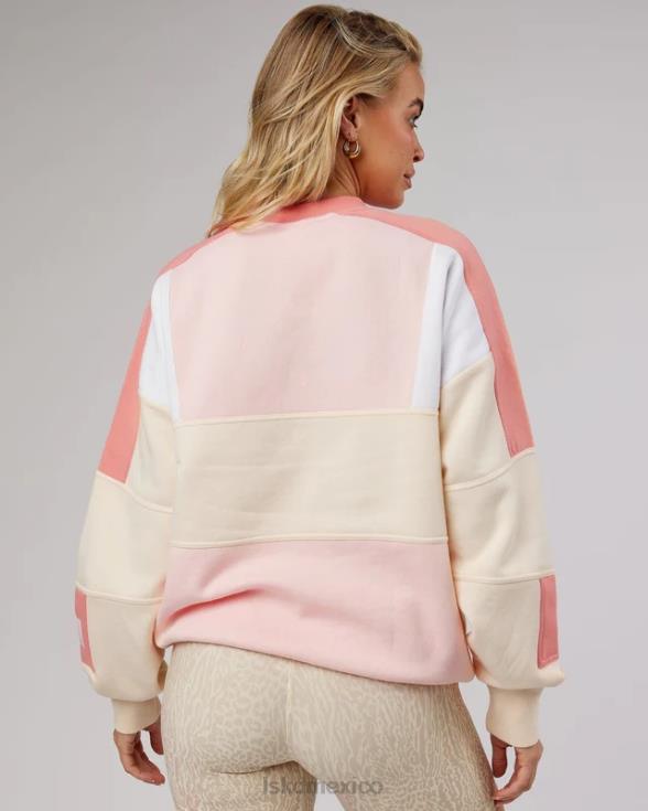 suéter slam oversize - melocotón multi unisexo LSKD VP42D382 vestir