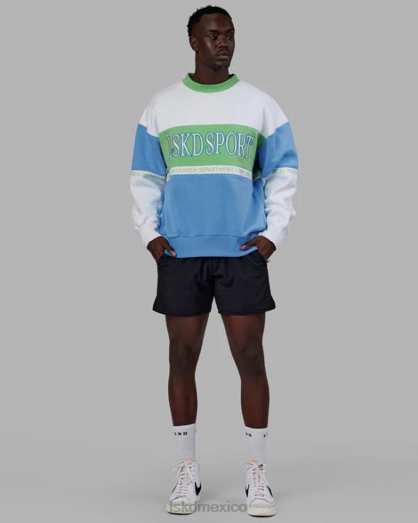 suéter sportif oversize - azul azure-manzana menta unisexo LSKD VP42D447 vestir