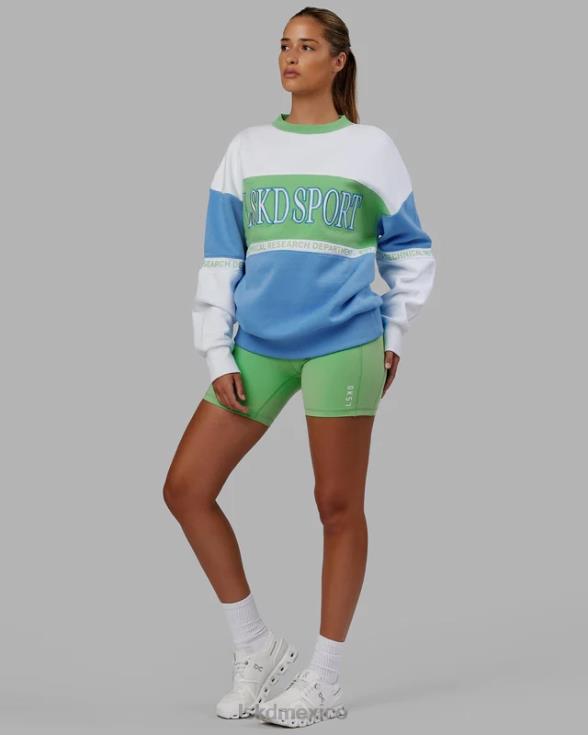 suéter sportif oversize - azul azure-manzana menta unisexo LSKD VP42D447 vestir