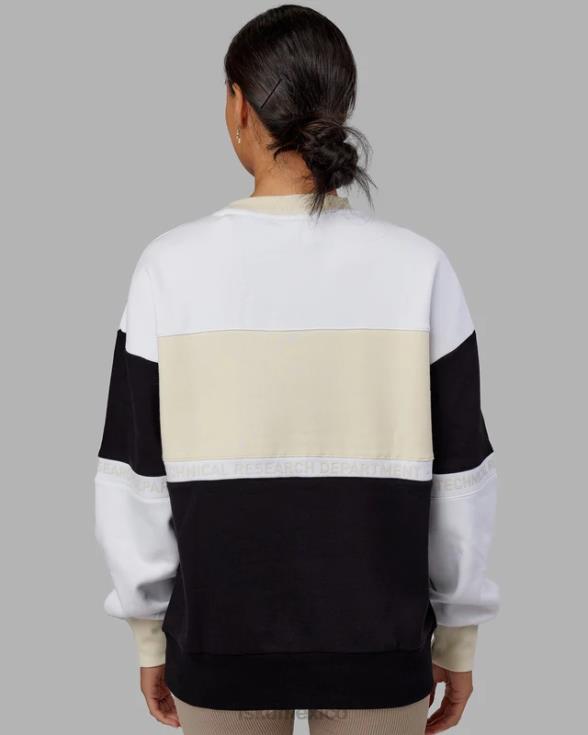 suéter sportif oversize - hueso-multi unisexo LSKD VP42D401 vestir