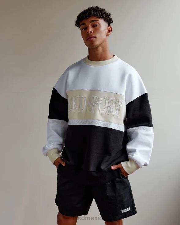 suéter sportif oversize - hueso-multi unisexo LSKD VP42D401 vestir