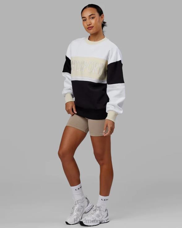 suéter sportif oversize - hueso-multi unisexo LSKD VP42D401 vestir