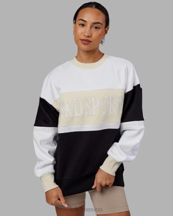 suéter sportif oversize - hueso-multi unisexo LSKD VP42D401 vestir