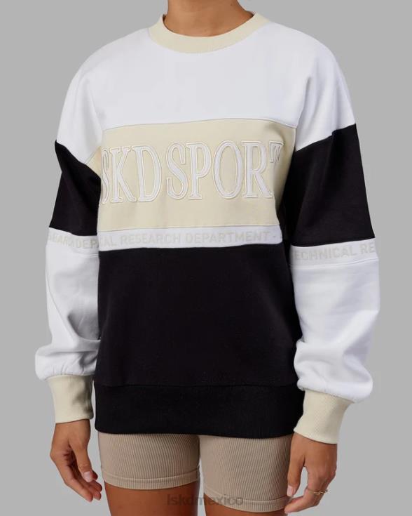 suéter sportif oversize - hueso-multi unisexo LSKD VP42D401 vestir