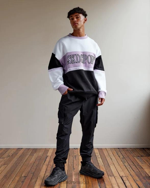 suéter sportif oversize - violeta-multi unisexo LSKD VP42D451 vestir