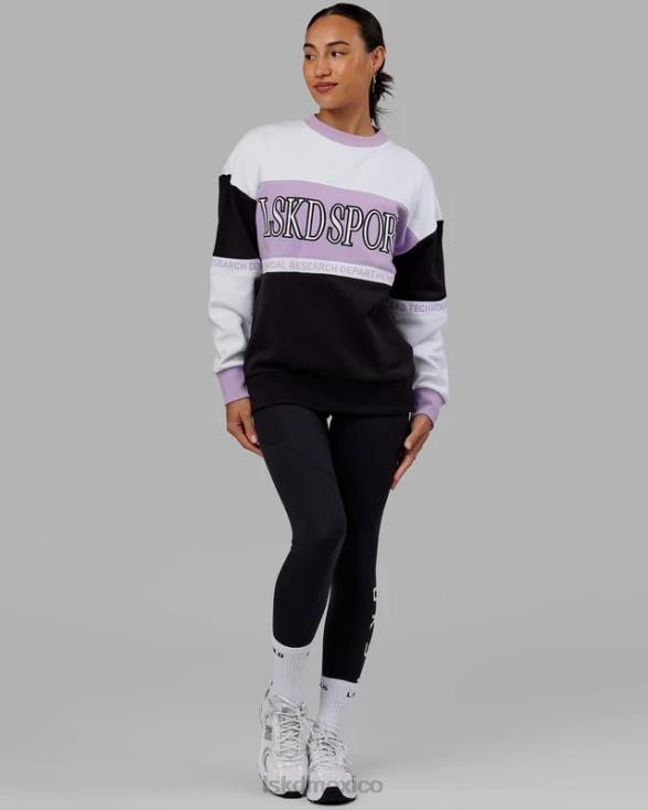 suéter sportif oversize - violeta-multi unisexo LSKD VP42D451 vestir