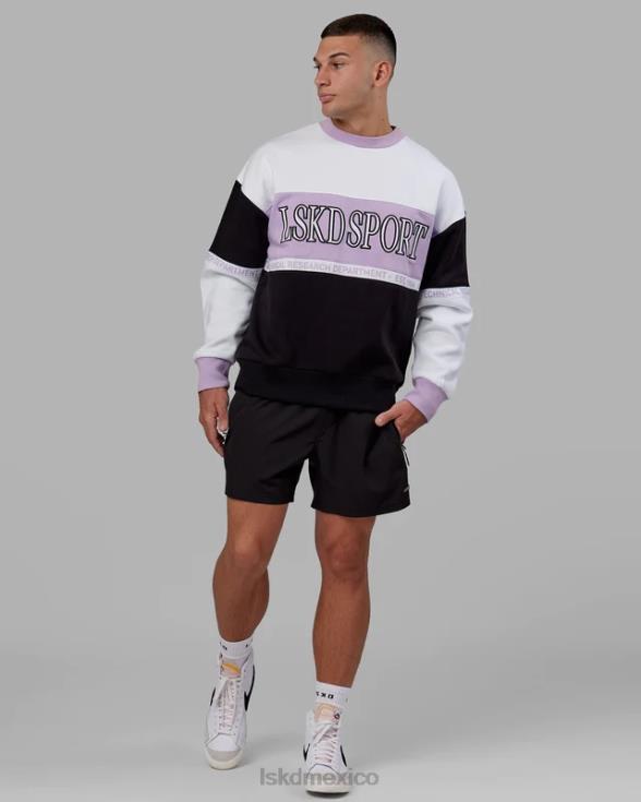 suéter sportif oversize - violeta-multi unisexo LSKD VP42D451 vestir