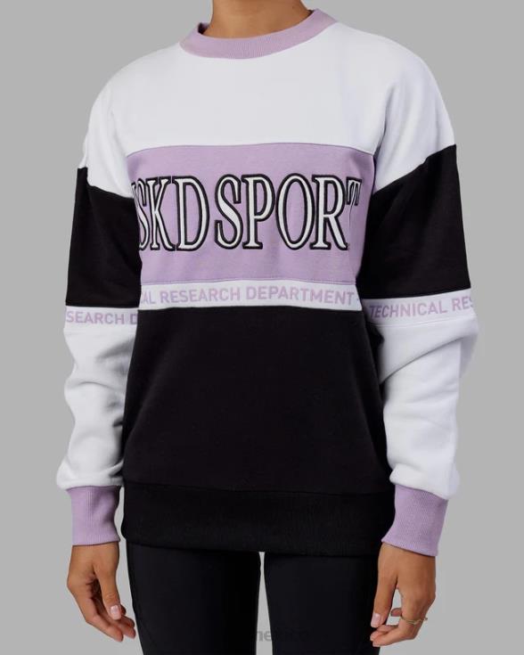 suéter sportif oversize - violeta-multi unisexo LSKD VP42D451 vestir